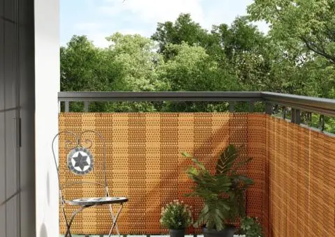 Paravan Balcon Maro Deschis 500x80 cm Poly Rattan - 1/5