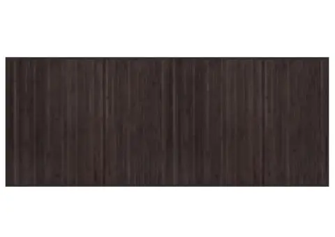 Covor dreptunghiular, maro închis, 80x200 cm, bambus - 2/5