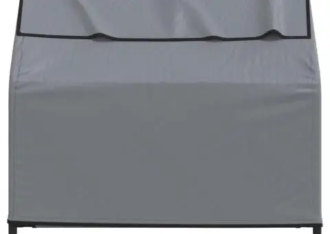 Casă pentru câini, gri deschis, țesătură Oxford și oțel - 5/5