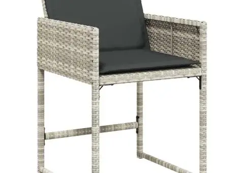 Set mobilier de grădină cu perne 13 piese gri deschis poliratan - 3/5