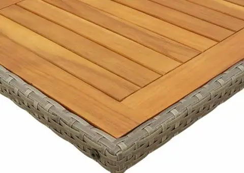 Set mobilier de grădină cu perne, 15 piese, gri, poliratan - 5/5