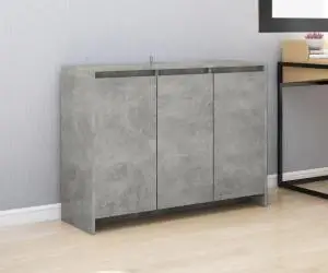 vidaXL Servantă, gri beton, 102x33x75 cm, lemn prelucrat