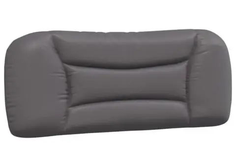 Pat cu saltea, gri, 100x200 cm, piele ecologică - 5/5