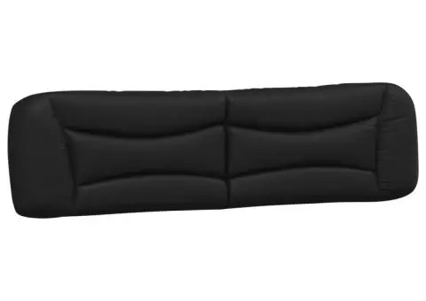 Pat cu saltea, negru și alb, 200x200 cm, piele ecologică - 5/5