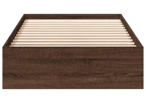 Cadru de pat cu sertare, stejar maro, 100x200 cm lemn prelucrat - 4/5