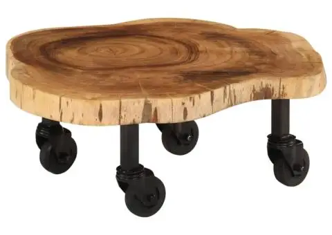 Măsuță de cafea, 60 x 55 x 25 cm, lemn masiv de acacia - 1/5