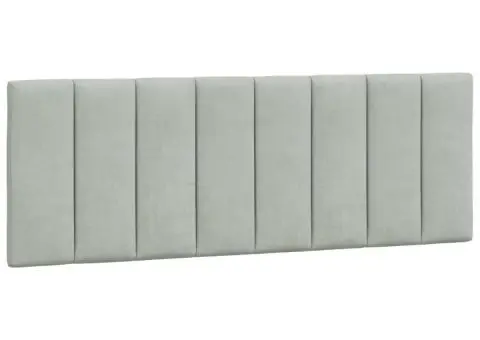 Pat cu saltea, gri deschis, 140x200 cm, catifea - 5/5