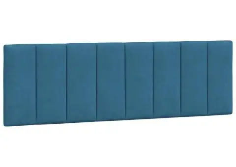 Pat cu saltea, albastru, 160x200 cm, catifea - 5/5