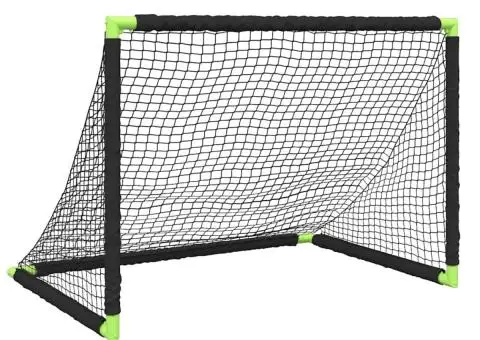 Poartă de fotbal pentru copii, pliabilă, negru, 90x64x64 cm - 2/5