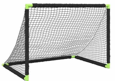 Poartă de fotbal pentru copii, pliabilă, negru, 90x64x64 cm - 4/5