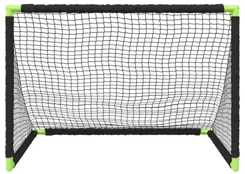 Poartă de fotbal pentru copii, pliabilă, negru, 90x64x64 cm - 5/5