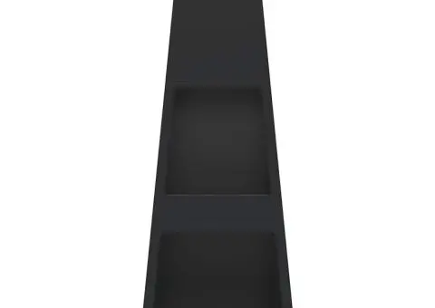 Șemineu de exterior, magazie de bușteni, negru design turn oțel - 4/5