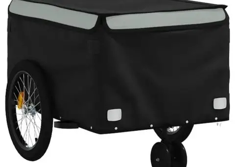 Remorcă pentru biciclete, negru și gri, 30 kg, fier - 4/5