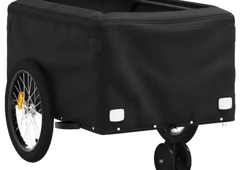 Remorcă pentru biciclete, negru și gri, 30 kg, fier - 5/5