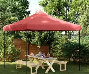 vidaXL Cort de petrecere pliabil Pop-Up, 292x292x315 cm, vișiniu
