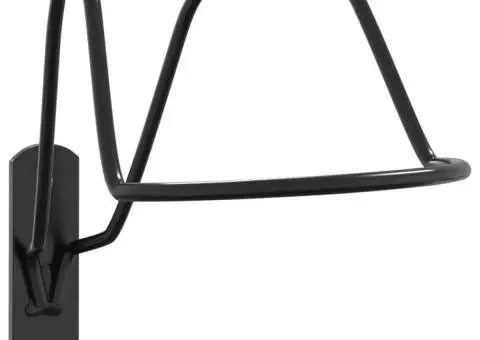 Suport pentru căști de echitație montat pe perete, negru, oțel - 2/5