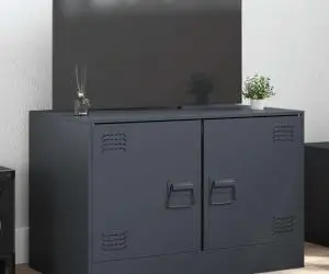 vidaXL Comodă TV, antracit, 67x39x44 cm, oțel