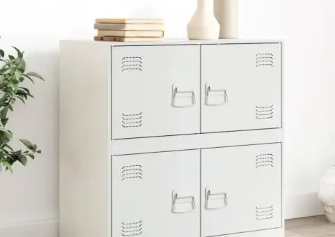 Servantă, alb, 67x39x73 cm, oțel - 1/5