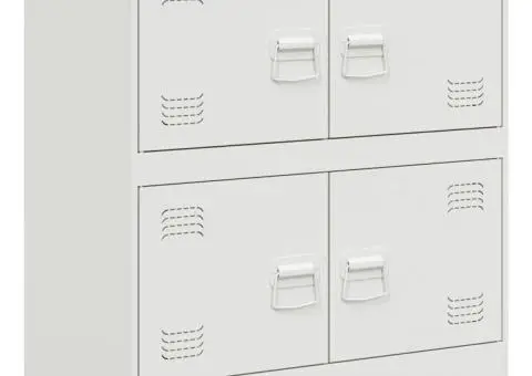 Servantă, alb, 67x39x73 cm, oțel - 2/5