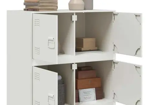 Servantă, alb, 67x39x73 cm, oțel - 4/5