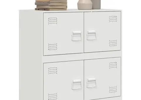 Servantă, alb, 67x39x73 cm, oțel - 5/5