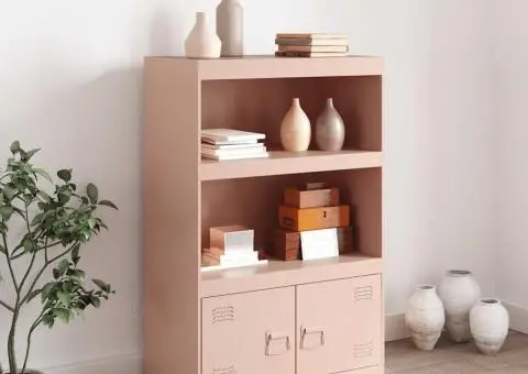 Comodă Roz 67x39x107 cm oțel - 3/5