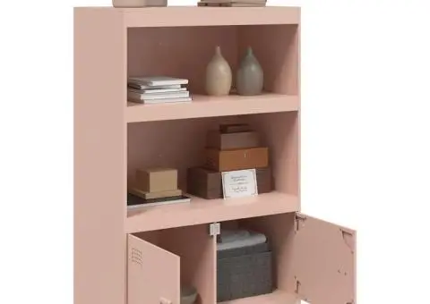 Comodă Roz 67x39x107 cm oțel - 4/5