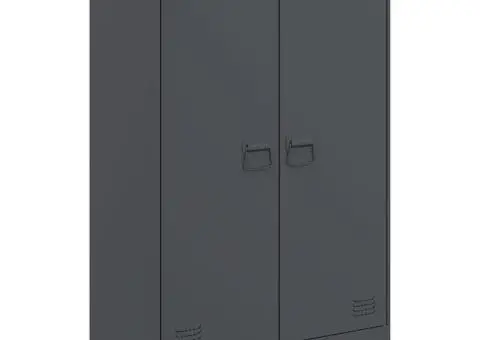 Servantă, antracit, 67x39x107 cm, oțel - 2/5