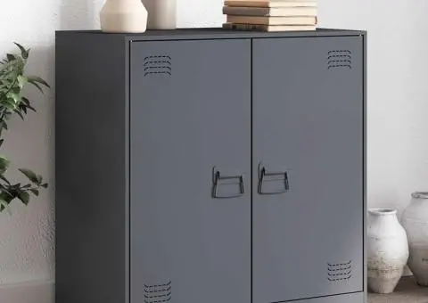 Servantă, antracit, 67x39x73 cm, oțel - 1/5