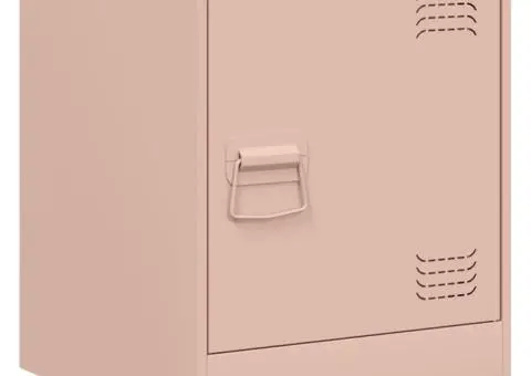 Noptieră, roz, 34,5x39x44 cm, oțel - 2/5