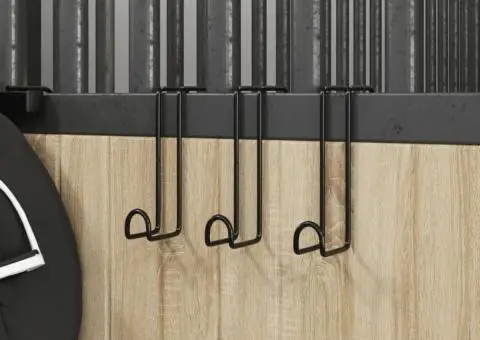 Suporturi pentru căpăstru, 3 buc., negru, oțel - 1/5