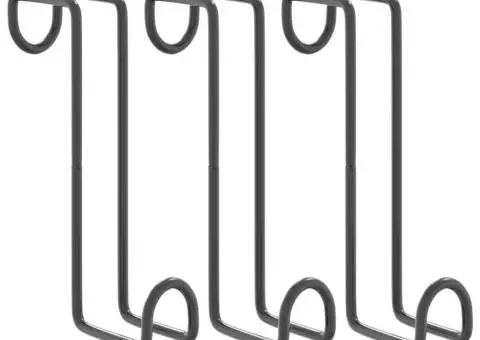 Suporturi pentru căpăstru, 3 buc., negru, oțel - 2/5