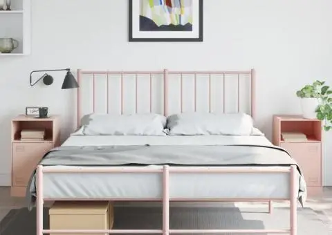 Noptiere, 2 buc., 34,5x39x62 , 34,5x39x62 cm, oțel - 1/5