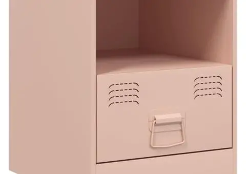 Noptieră, negru, 34,5x39x44 cm, oțel - 2/5