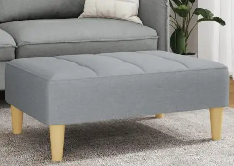 Taburet, gri deschis, 77x55x31 cm, material textil - 1/5