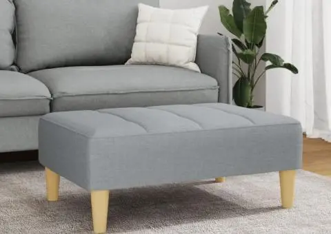 Taburet, gri deschis, 77x55x31 cm, material textil - 3/5