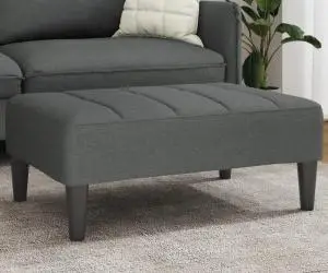 vidaXL Taburet, gri închis, 77x55x31 cm, material textil