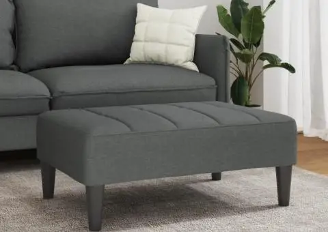 Taburet, gri închis, 77x55x31 cm, material textil - 3/5