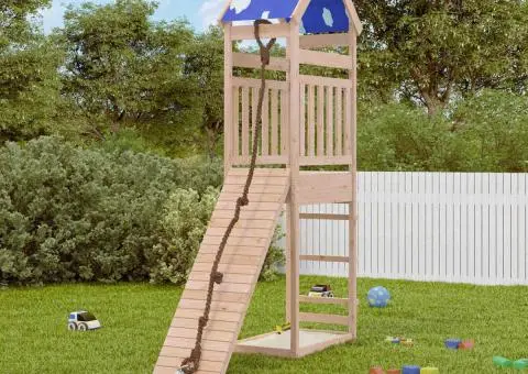 Set de joacă pentru exterior, lemn masiv de pin - 1/5