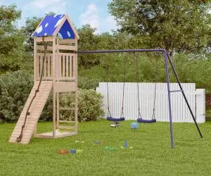 vidaXL Set de joacă pentru exterior, lemn masiv de pin