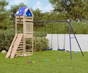 vidaXL Set de joacă pentru exterior, lemn masiv de pin