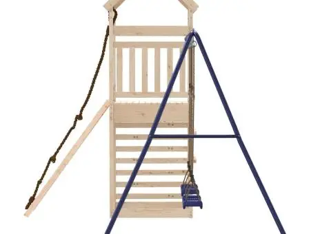 Set de joacă pentru exterior, lemn masiv de pin - 5/5