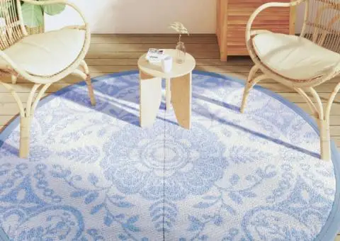 Covor de exterior, ARAKIL bleu, Ø200 cm, PP - 3/5