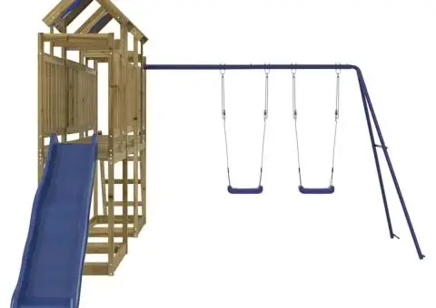 Set de joacă pentru exterior, lemn de pin impregnat - 4/5