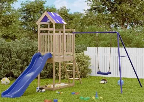 Set de joacă pentru exterior, lemn de pin impregnat - 1/5