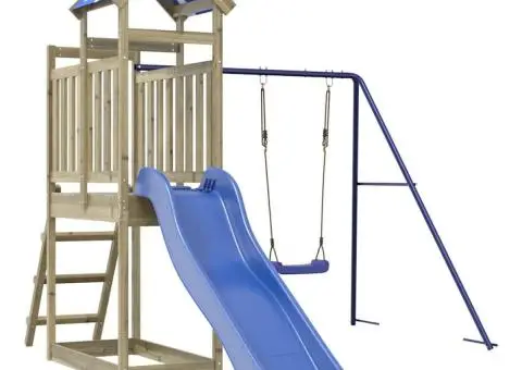 Set de joacă pentru exterior, lemn de pin impregnat - 2/5