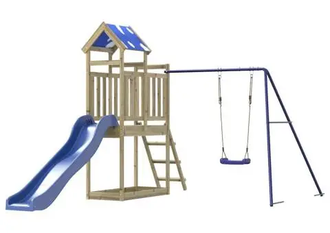 Set de joacă pentru exterior, lemn de pin impregnat - 4/5