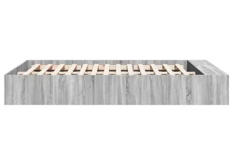 Cadru de pat, gri sonoma, 140x200 cm, lemn prelucrat - 5/5
