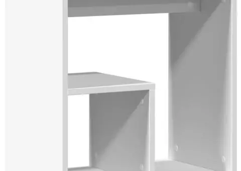 Masă laterală, 2 buc., alb, 50x30x50 cm, lemn prelucrat - 5/5