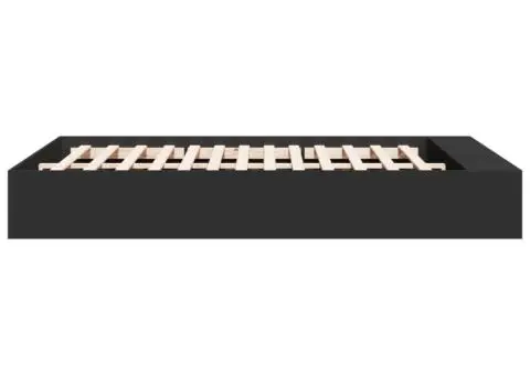 Cadru de pat, negru, 140x200 cm, lemn prelucrat - 5/5